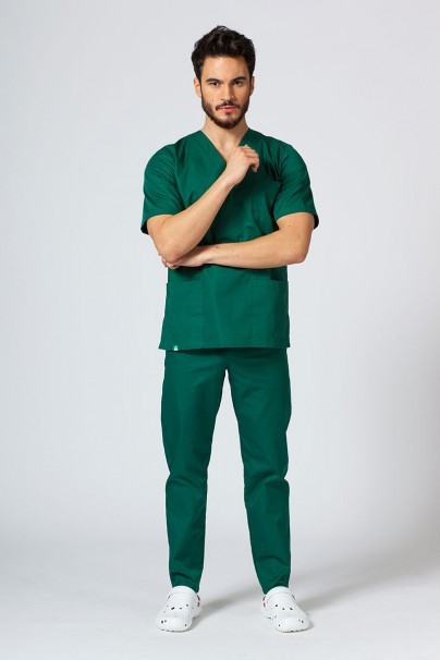 Univerzálna lekárska blúzka Sunrise Uniforms tmavo zelená-2