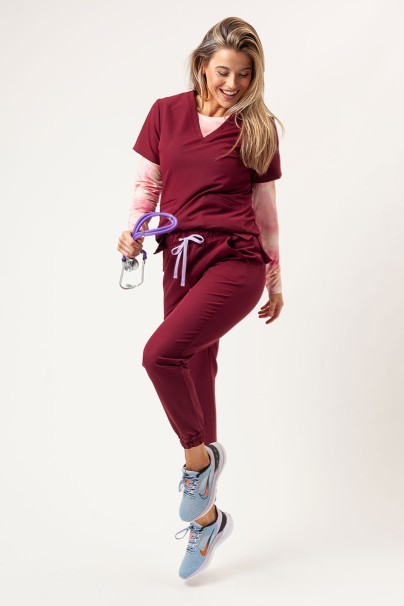 Dámske lekárske nohavice Sunrise Uniforms Premium Vibe jogger slivkové-2