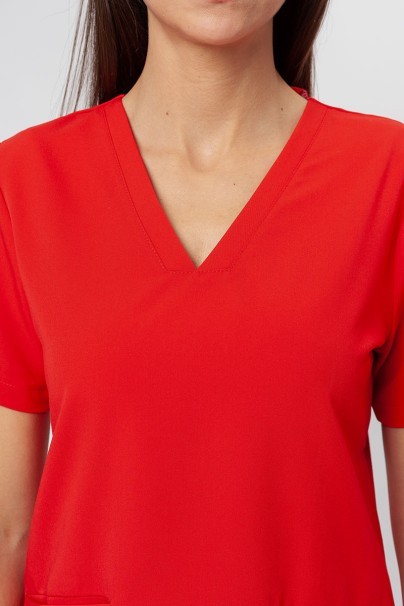 Lekárska blúzka Sunrise Uniforms Premium Joy šťavnatá červená-3