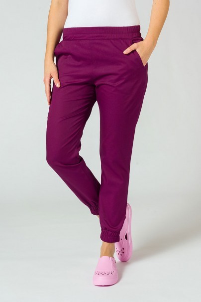 Lekárska súprava Sunrise Uniforms Basic Jogger baklažánová (s nohavicami Easy)-3