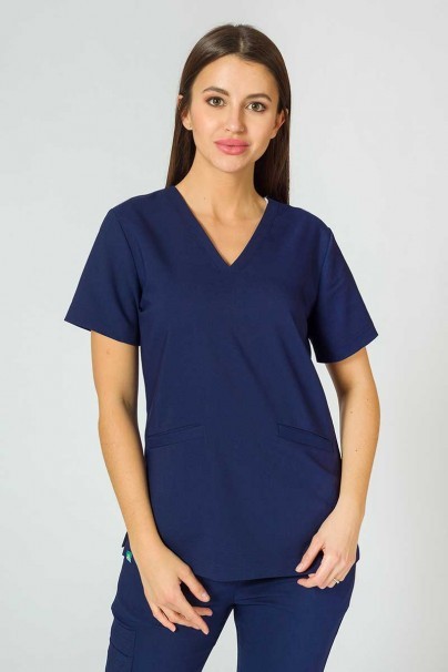 Zdravotnická súprava Sunrise Uniforms Premium (blúzka Joy, nohavice Chill) námornícky modrá-3