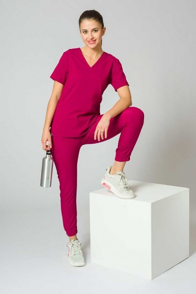 Lekárska blúzka Sunrise Uniforms Premium Joy slivková-5