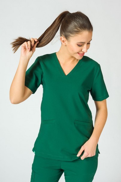 Zdravotnická súprava Sunrise Uniforms Premium (blúzka Joy, nohavice Chill) tmavo zelená-3