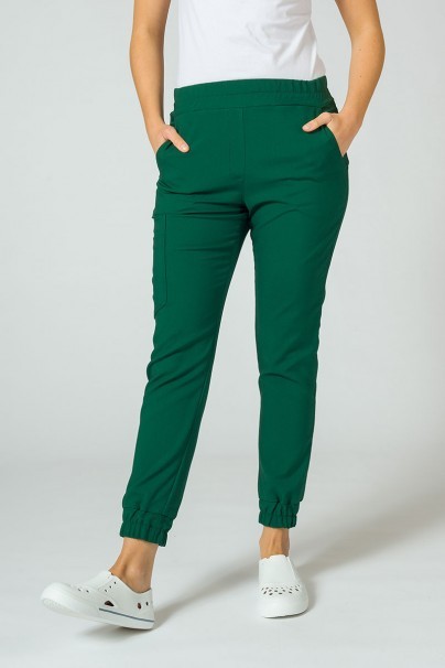 Zdravotnická súprava Sunrise Uniforms Premium (blúzka Joy, nohavice Chill) tmavo zelená-8