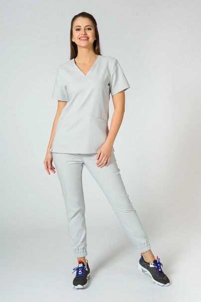 Lekárska blúzka Sunrise Uniforms Premium Joy světlo šedá-2