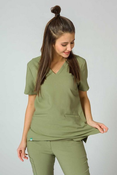 Lekárska blúzka Sunrise Uniforms Premium Joy olivková-2