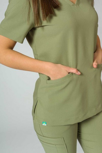 Lekárska blúzka Sunrise Uniforms Premium Joy olivková-7