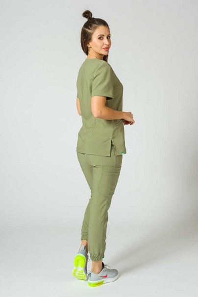 Lekárska blúzka Sunrise Uniforms Premium Joy olivková-5