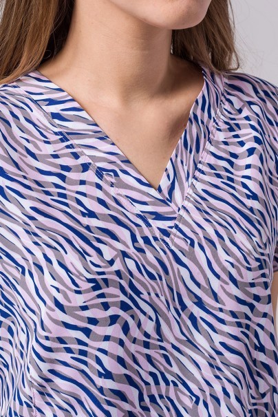 Dámska lekárska blúza Maevn Prints fialová zebra-4