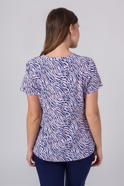Dámska lekárska blúza Maevn Prints fialová zebra-3