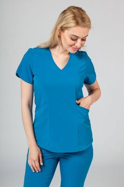 Lekárska súprava Adar Uniforms Yoga kráľovsky modrá (s blúzou Modern - elastic)-2