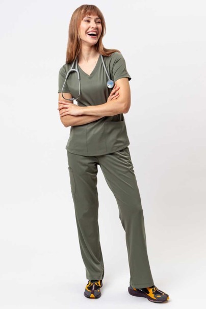 Dámska lekárska blúza Healing Hands Monica V-neck olivková-7