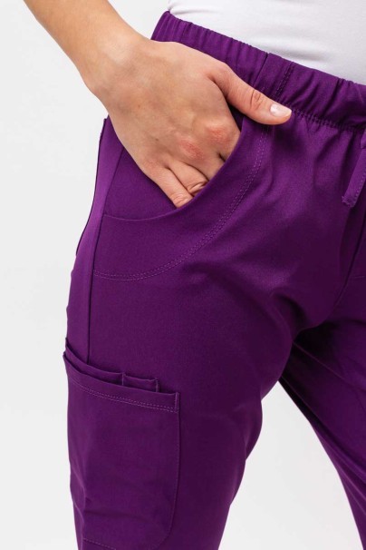 Dámske lekárske nohavice Healing Hands Rebecca Flare baklažánové-3