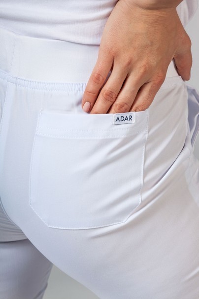 Dámske nohavice Adar Uniforms Leg Yoga biele-4