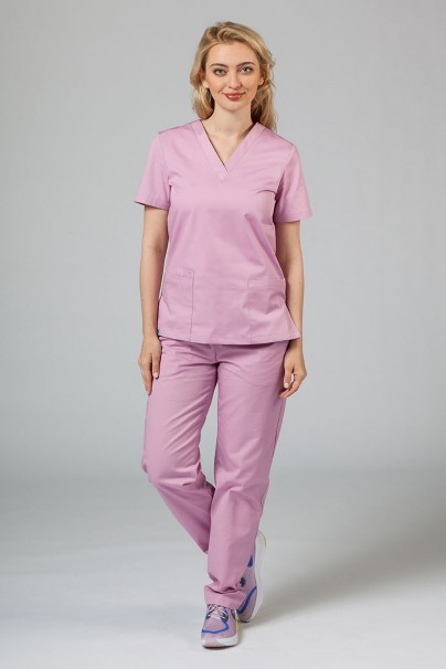 Lekárska dámska blúzka Sunrise Uniforms Basic Light ľaliová-2
