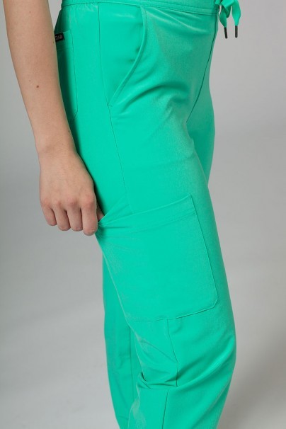 Dámske nohavice Adar Uniforms Skinny Leg Cargo svetlo zelené-7