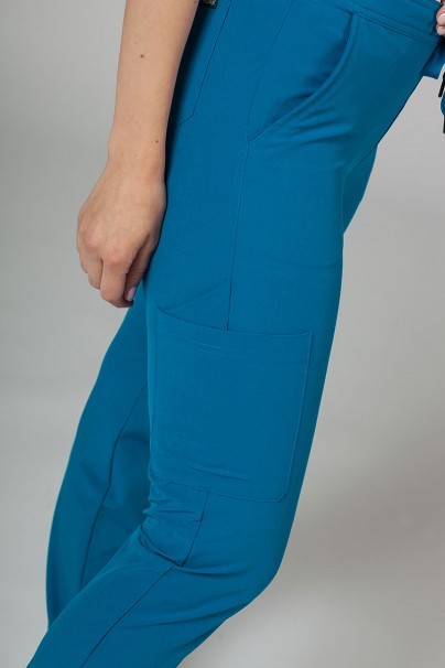 Dámske nohavice Adar Uniforms Skinny Leg Cargo kráľovsky modré-5