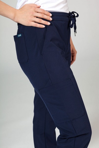 Dámske nohavice Adar Uniforms Skinny Leg Cargo námornícky modré-4