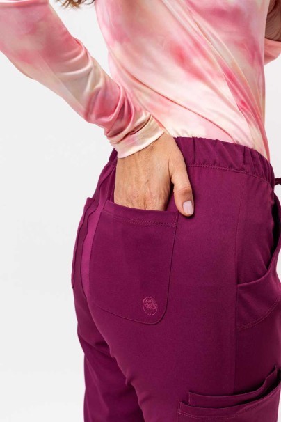 Dámske lekárske nohavice Healing Hands Rebecca Flare čerešňovo červené-4