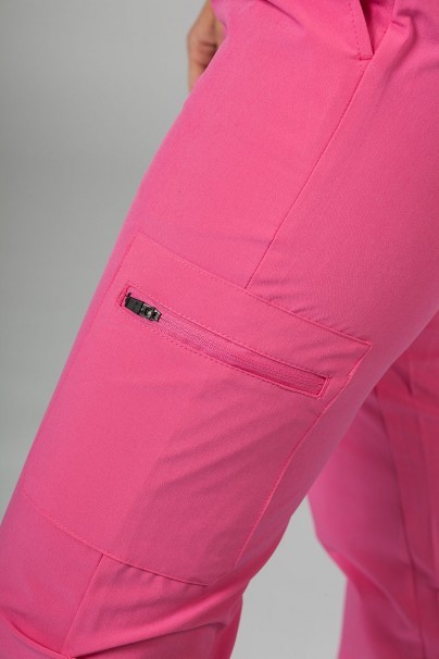 Dámske nohavice Adar Uniforms Skinny Leg Cargo ružové-6