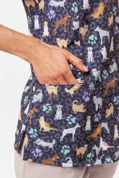 Dámska lekárska blúza Maevn Prints Wild Pets-4