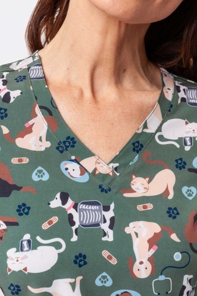 Lekárska blúzka dámska Maevn Prints Cuddly Checkup-3