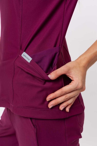 Lekárska dámska súprava Maevn Embrace (blúza Zoe, nohavice Mia) čerešňová červená-7