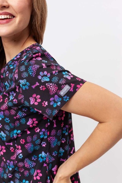 Dámska lekárska blúza Maevn Prints Ombre Paws-5