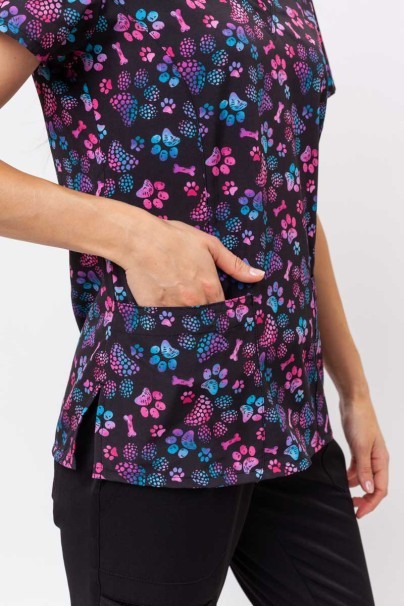 Dámska lekárska blúza Maevn Prints Ombre Paws-4