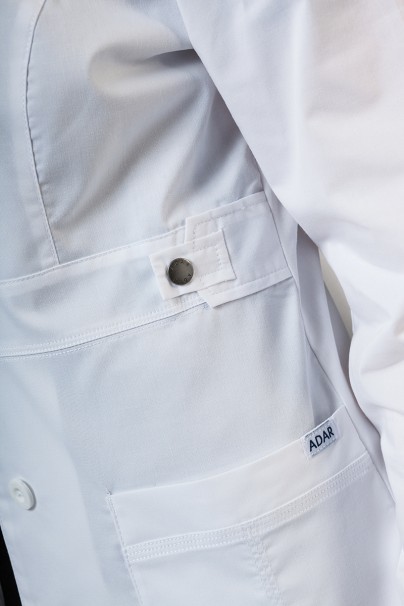 Lekársky plášť Adar Uniforms Tab-Waist krátky biely (elastický)-4