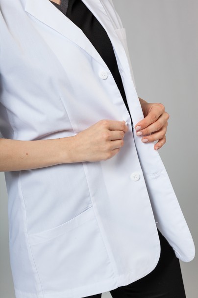 Lekársky plášť Adar Uniforms Consultation (krátky rukáv) biely-4