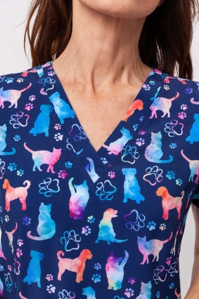 Dámska lekárska blúza Maevn Prints Furr-ever Colorful-3