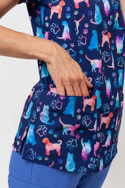 Dámska lekárska blúza Maevn Prints Furr-ever Colorful-5