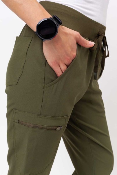 Dámske lekárske nohavice Uniforms World 309TS™ Valiant olivkové-5
