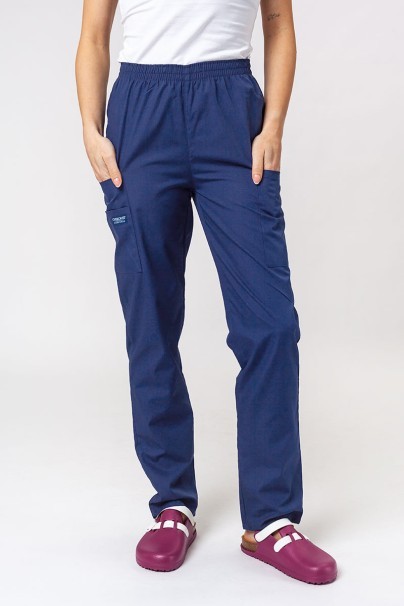 Lekárska dámska súprava Cherokee Originals (blúzka s výstrihom do V, nohavice N.Rise) námornícka modrá-7
