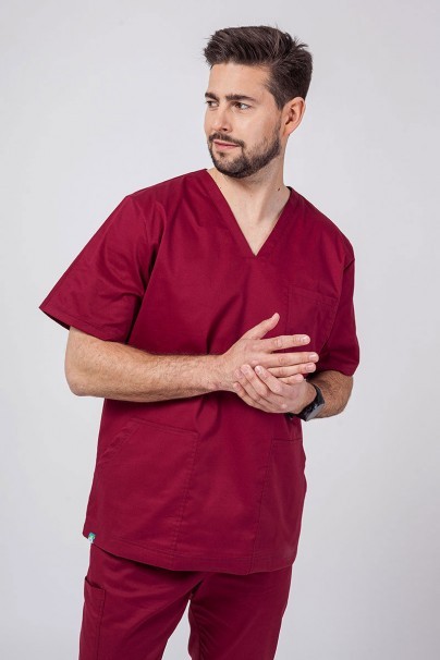 Pánska lekárska súprava Sunrise Uniforms Active (blúzka Flex, nohavice Flow) čerešňová červená-2