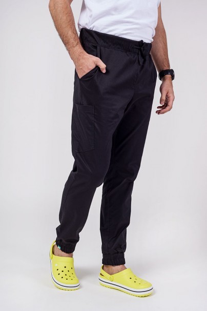 Pánska lekárska súprava Sunrise Uniforms Active (blúzka Flex, nohavice Flow) čierna-6