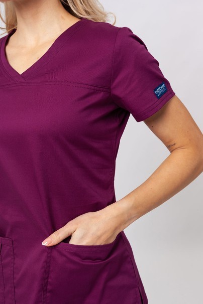 Lekárska dámska blúza Cherokee Core Stretch Top čerešňová červená-3