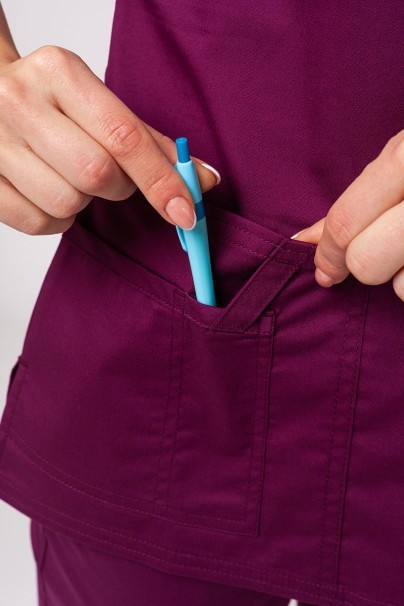 Lekárska dámska blúza Cherokee Core Stretch Top čerešňová červená-5