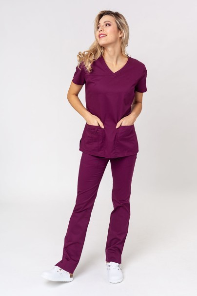 Lekárska dámska blúza Cherokee Core Stretch Top čerešňová červená-6