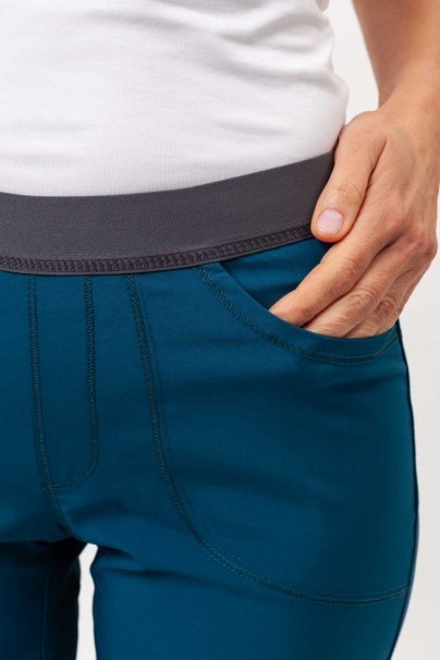 Dámske lekárske nohavice Cherokee Infinity Slim Pull-on karaibsky modré-3