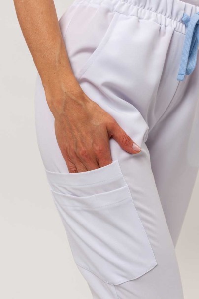 Dámske lekárske nohavice Sunrise Uniforms Premium Vibe jogger biele-4