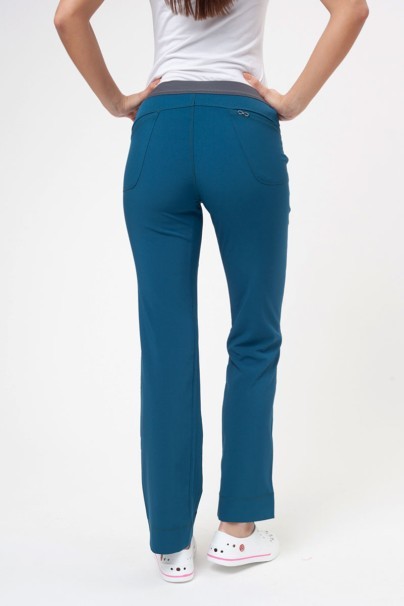 Dámske lekárske nohavice Cherokee Infinity Slim Pull-on karaibsky modré-2