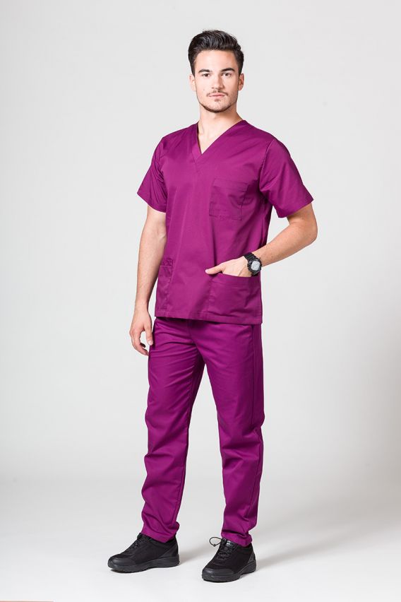 Univerzálne lekárske nohavice Sunrise Uniforms Basic Regular baklažánová-2