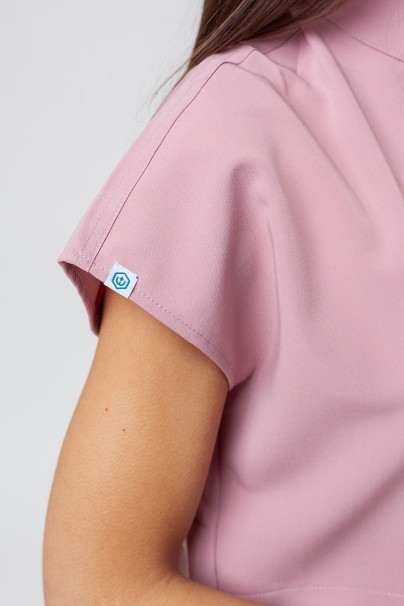 Dámska lekárska blúza Uniforms World 518GTK™ Avant pastelově ružová (magnetické klipsy)-3