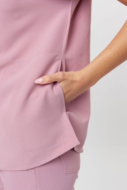 Dámska lekárska blúza Uniforms World 518GTK™ Avant pastelově ružová (magnetické klipsy)-4