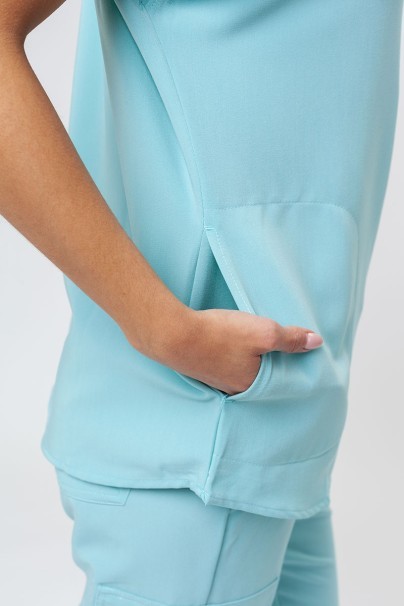 Dámska lekárska blúza Uniforms World 518GTK™ Avant aqua (magnetické klipsy)-5