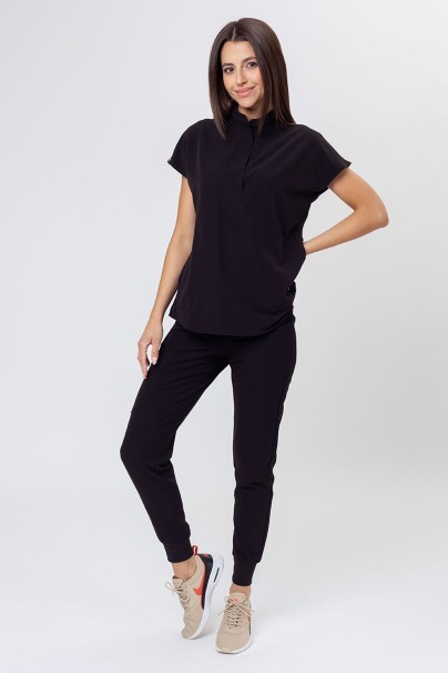 Dámska lekárska blúza Uniforms World 518GTK™ Avant čierna (magnetické klipsy)-6