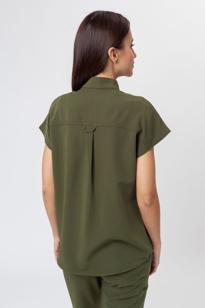 Dámska lekárska blúza Uniforms World 518GTK™ Avant olivková (magnetické klipsy)