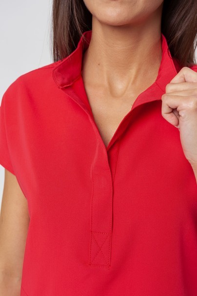 Dámska lekárska blúza Uniforms World 518GTK™ Avant červená (magnetické klipsy)-3